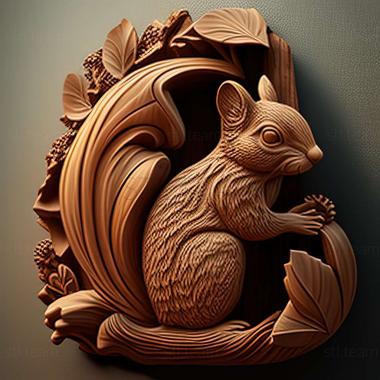 3D model squirrel (STL)